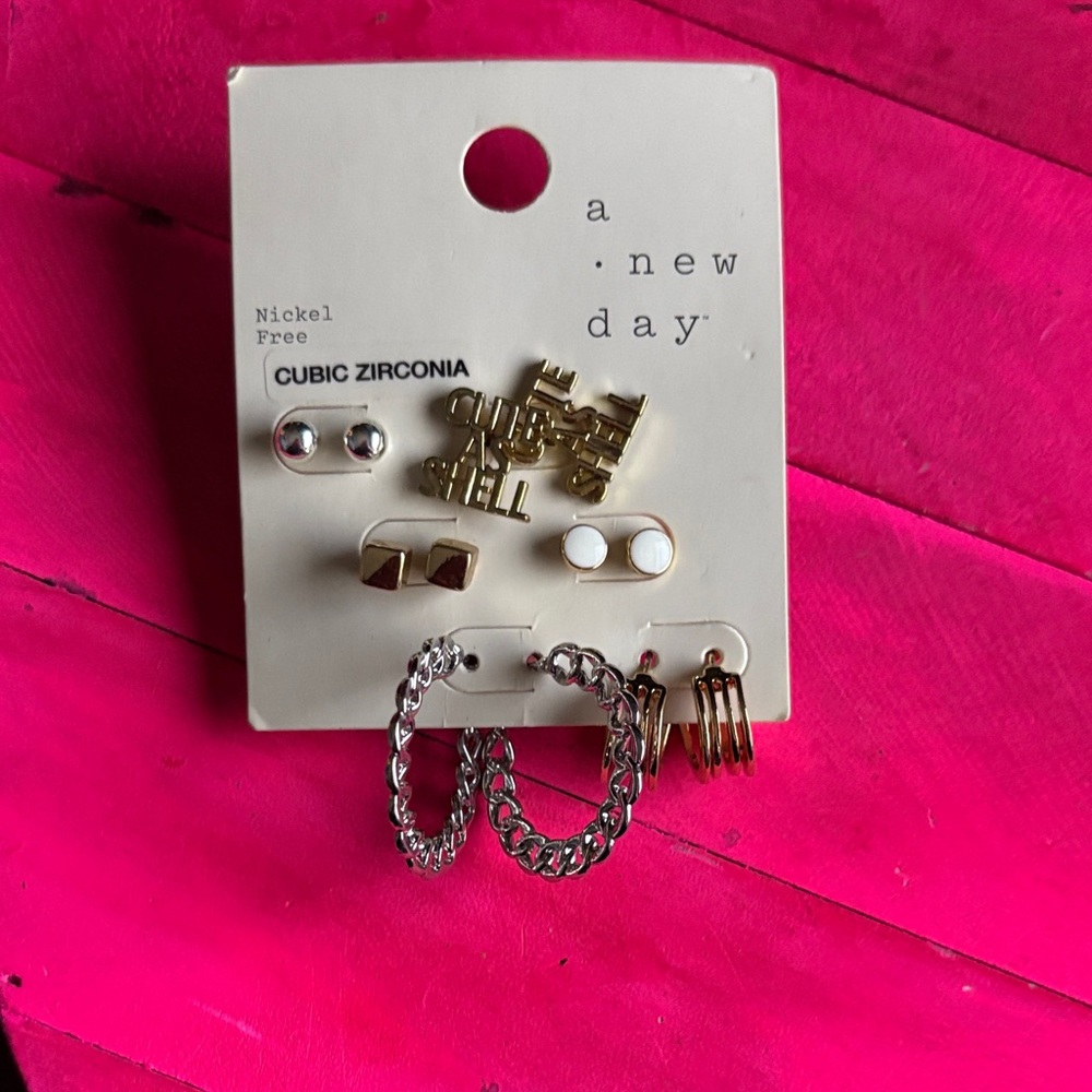 a new day Gold and Silver Earring Set